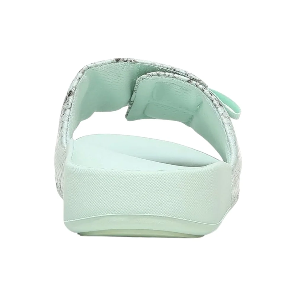 Women's Mint Snake-Print Slide Sandals Sz8